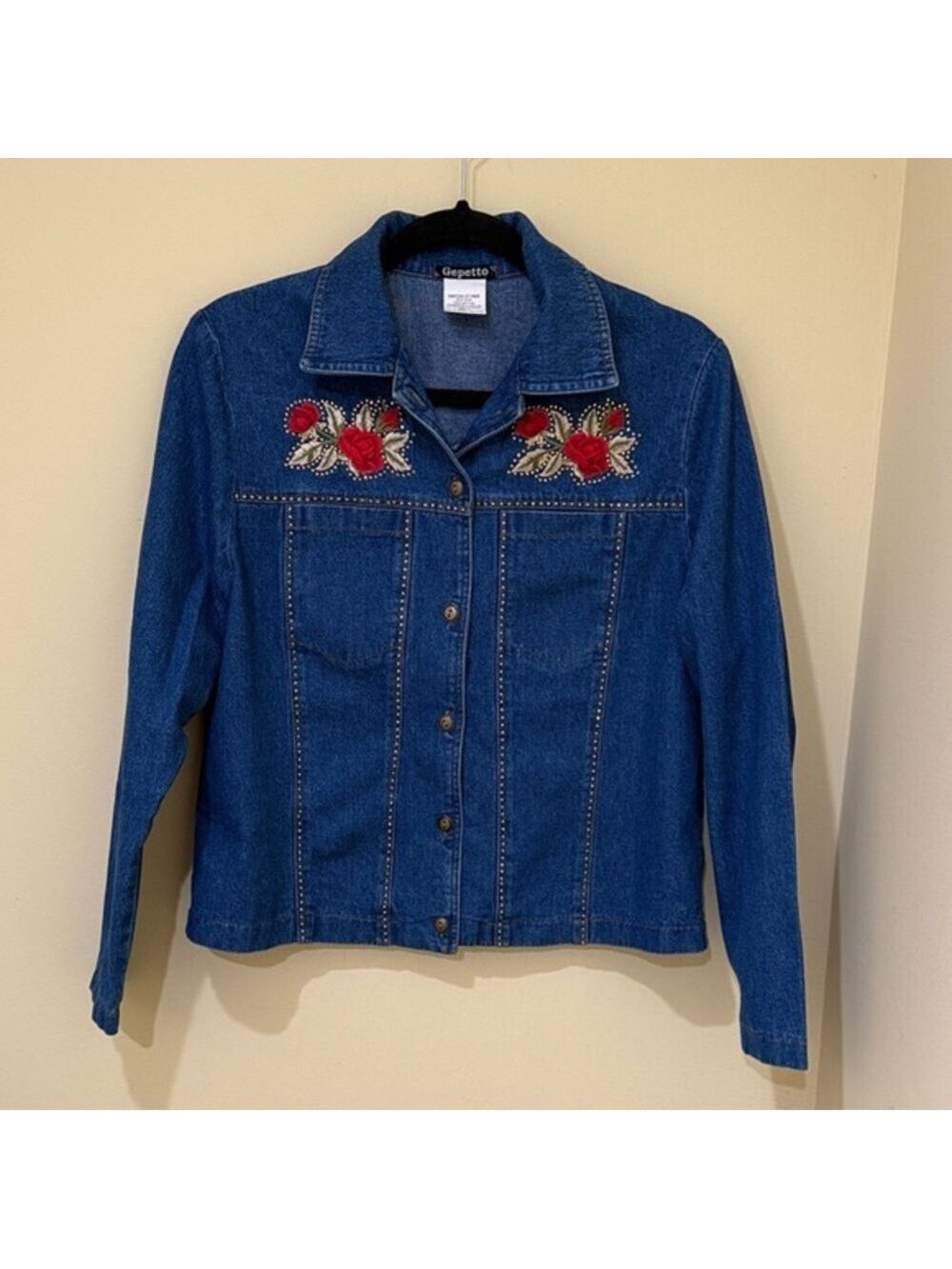 Gepetto Vintage Denim jacket Casual jacket Women’s Jeans  Size Small ( fits S-M)